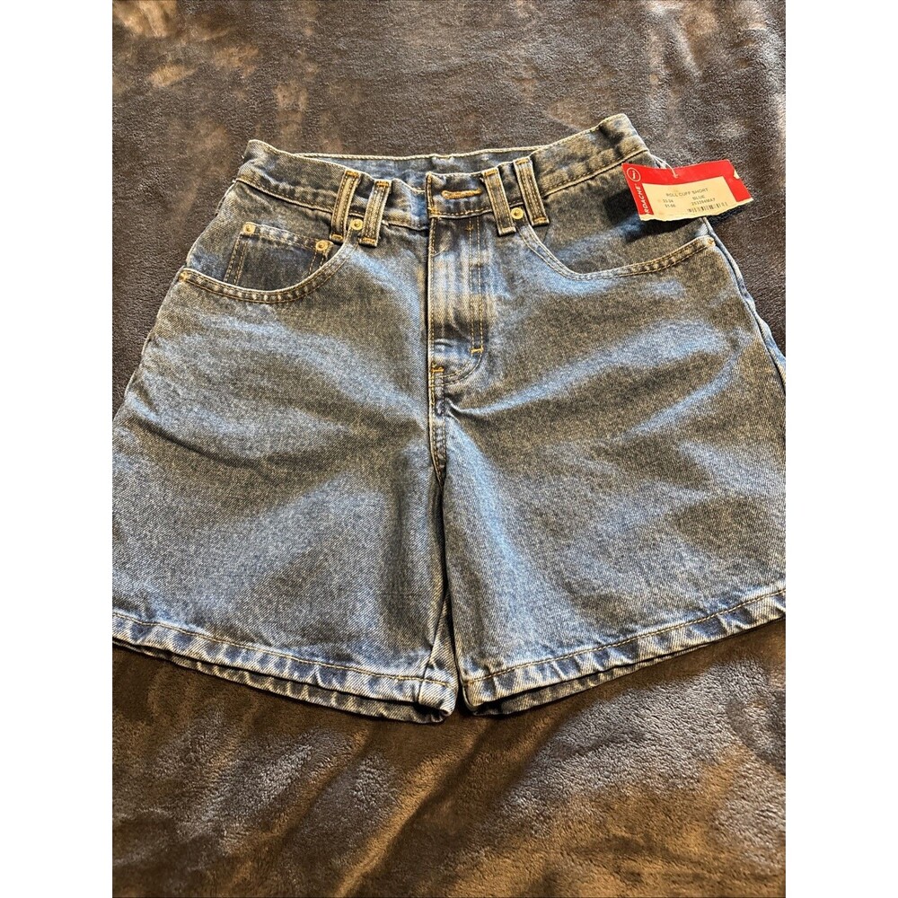 #87 Jordache Girls Roll Cuff Shorts 14 Blue Denim New